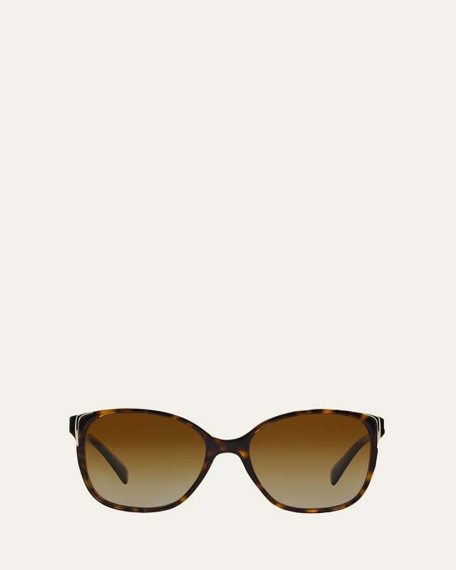 Square Gradient Arrow-Edge Sunglasses